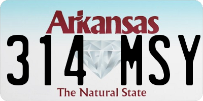 AR license plate 314MSY