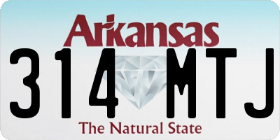 AR license plate 314MTJ