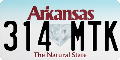 AR license plate 314MTK