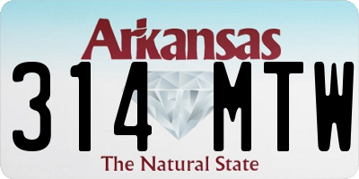 AR license plate 314MTW