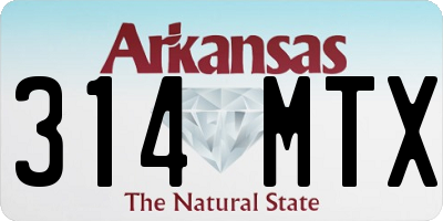AR license plate 314MTX