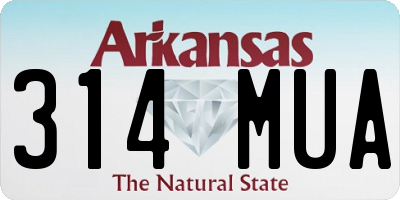 AR license plate 314MUA