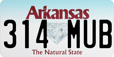 AR license plate 314MUB