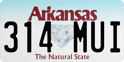 AR license plate 314MUI