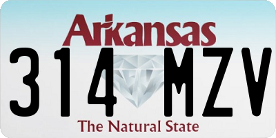 AR license plate 314MZV