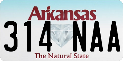 AR license plate 314NAA