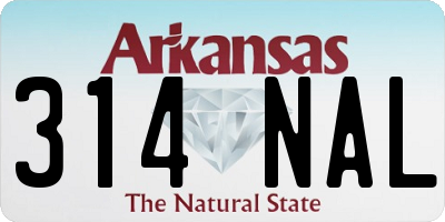 AR license plate 314NAL