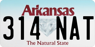 AR license plate 314NAT