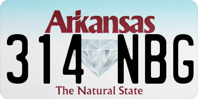 AR license plate 314NBG
