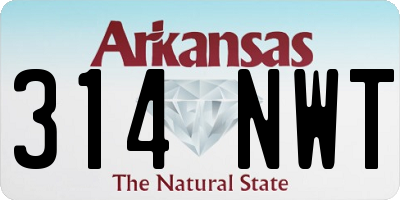 AR license plate 314NWT
