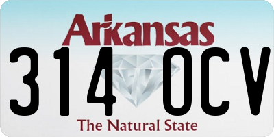 AR license plate 314OCV