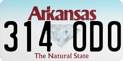 AR license plate 314ODO