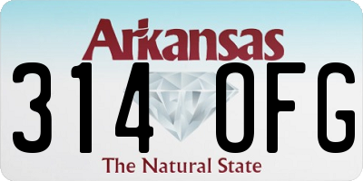 AR license plate 314OFG
