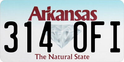 AR license plate 314OFI