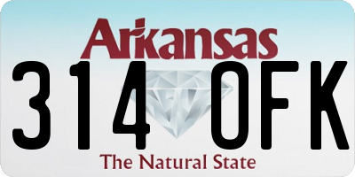 AR license plate 314OFK