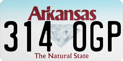 AR license plate 314OGP