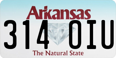 AR license plate 314OIU