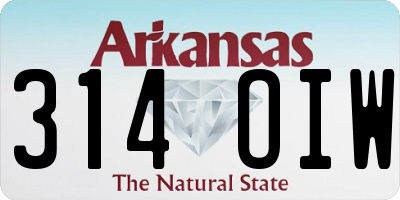 AR license plate 314OIW