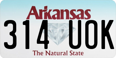 AR license plate 314UOK