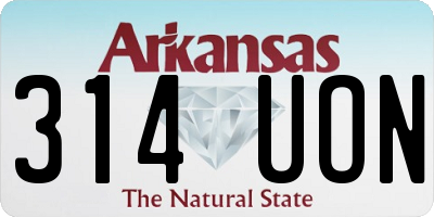 AR license plate 314UON