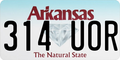AR license plate 314UOR