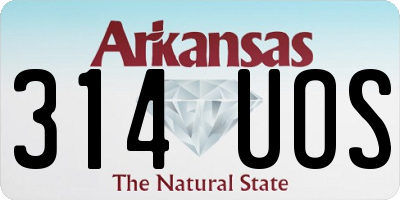 AR license plate 314UOS