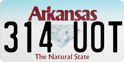 AR license plate 314UOT