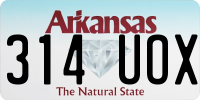 AR license plate 314UOX