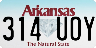 AR license plate 314UOY