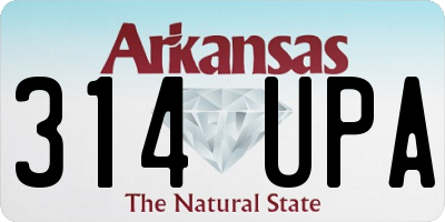 AR license plate 314UPA