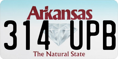 AR license plate 314UPB