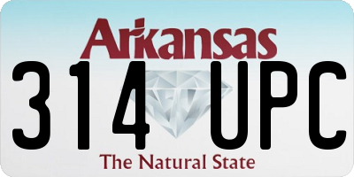 AR license plate 314UPC