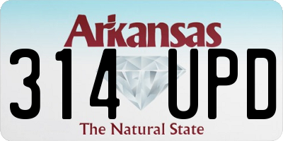 AR license plate 314UPD