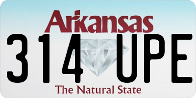 AR license plate 314UPE