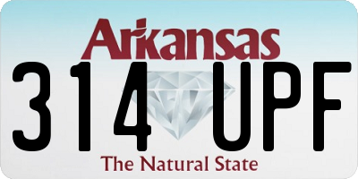 AR license plate 314UPF