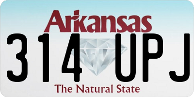 AR license plate 314UPJ