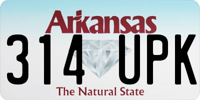 AR license plate 314UPK