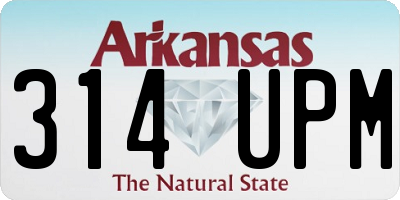 AR license plate 314UPM