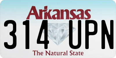 AR license plate 314UPN