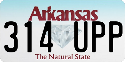 AR license plate 314UPP