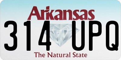 AR license plate 314UPQ