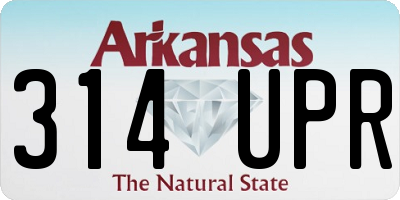 AR license plate 314UPR