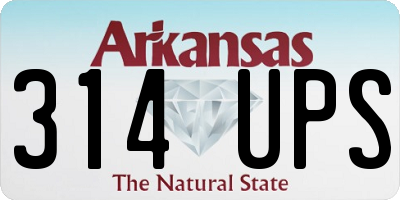 AR license plate 314UPS