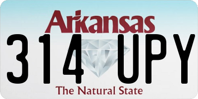 AR license plate 314UPY