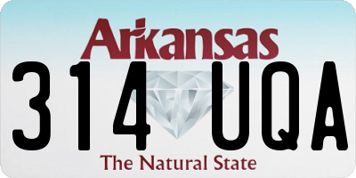 AR license plate 314UQA