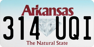 AR license plate 314UQI