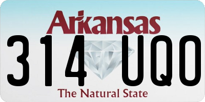 AR license plate 314UQO