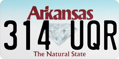 AR license plate 314UQR