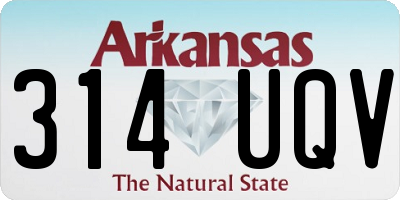 AR license plate 314UQV