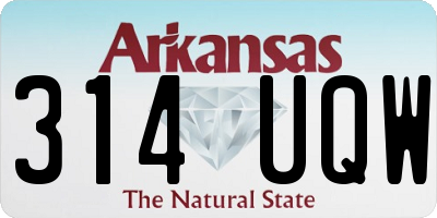 AR license plate 314UQW